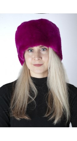 Fuchsia rex fur hat